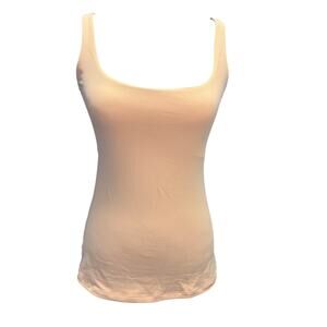 Susan Monaco Peach Nude Stretch Tank Top Women S Scoop Neck Fitted Cami